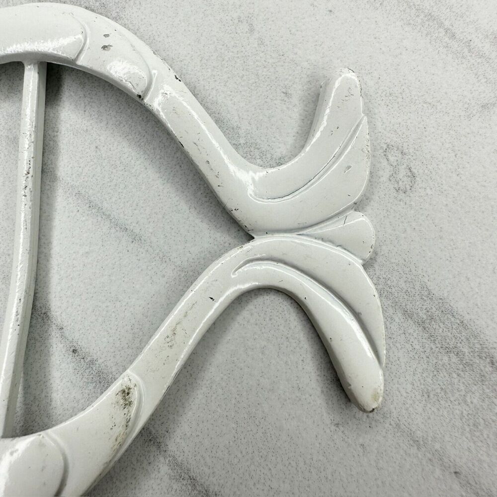 Vintage Metal White Fish Scarf Slide Shirt Tie Bar Belt Buckle - Picture 5 of 10